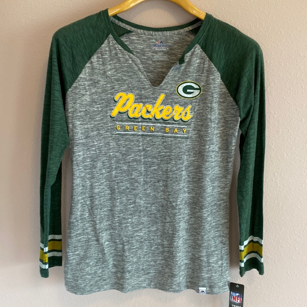 Majestic Green Bay Packers women's top size L